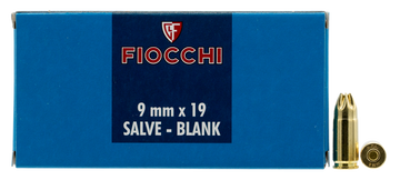 Fiocchi 9MMBLANK Pistol Blank 9mm Luger 50 Per Box/20 Case