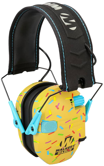 Walkers Game Ear Razor Slim Electronic Muff 23 dB Over the Head Sprinkles