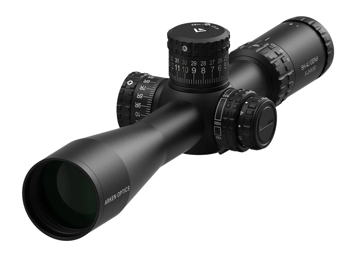ARKEN SH-4J Gen II 6-24x50 FFP 34mm Tube VPR MOA Illuminated Rifle Scope