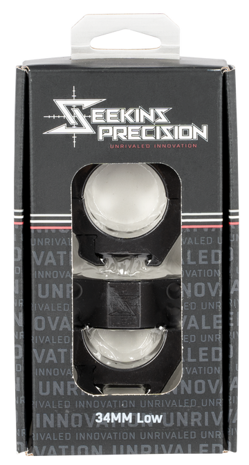 Seekins Precision Scope Rings 34mm Low Matte Black Picatinny