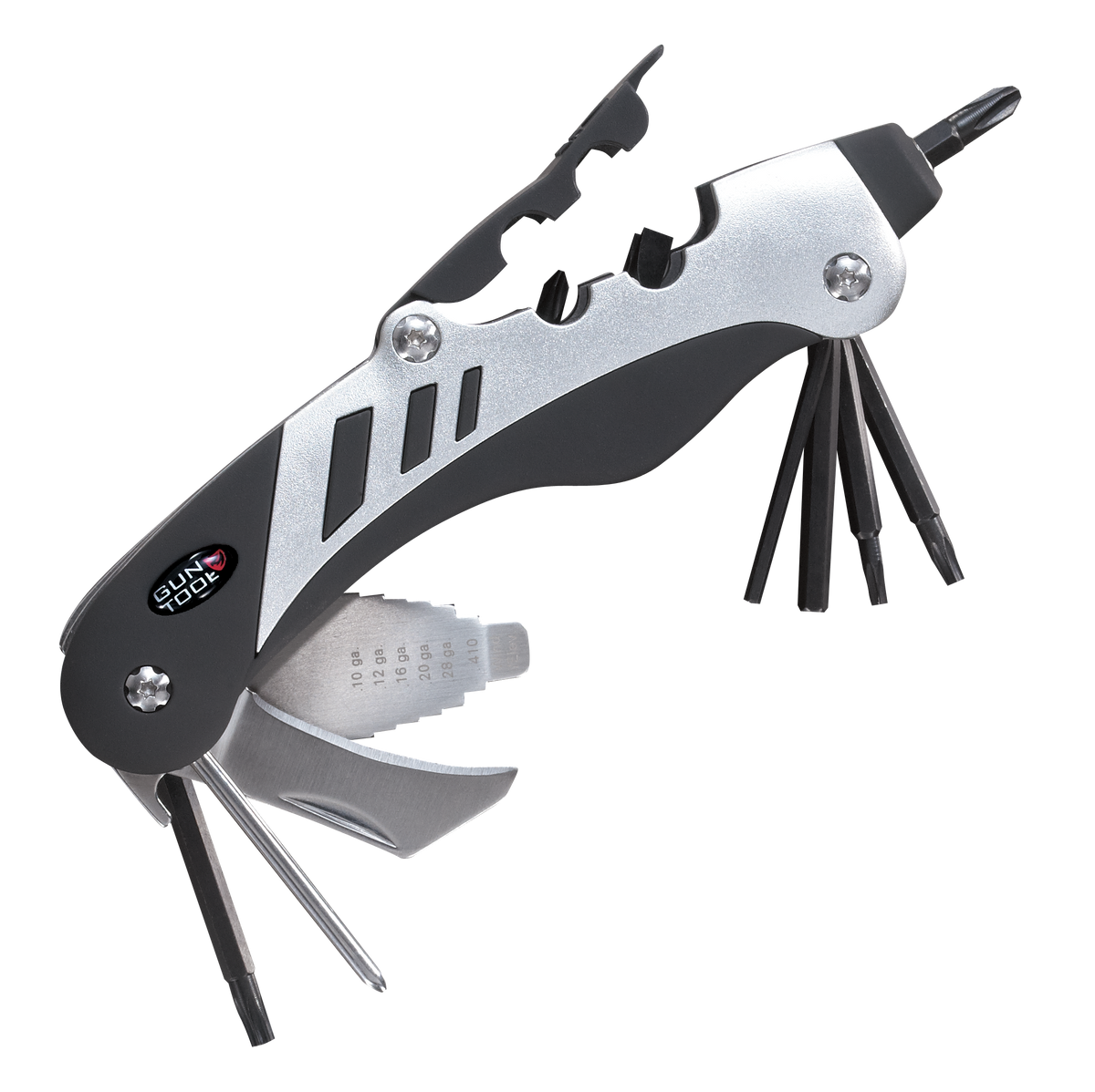 Real Avid Gun Tool 18-in-1 Multi-Tool - 420 Stainless Frame - Black/White Rubber Grip