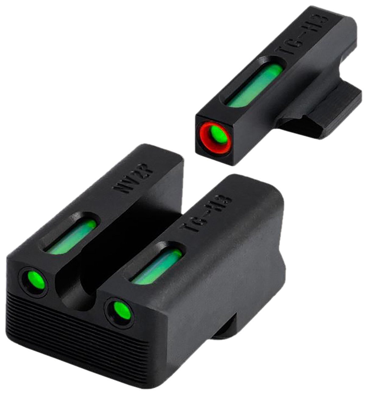 TruGlo TFX Pro 1911 270/450 Night Sight Set Green Tritium Fiber Optic - Black Nitride