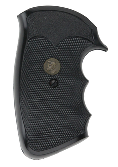 Pachmayr Gripper Grip Checkered Black Rubber w/ Finger Grooves for Colt Python, Trooper
