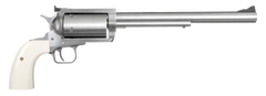 Magnum Research BFR Long Cylinder 45-70 Gov 10" 5-Shot SAO Revolver - Brushed Stainless / Bisley White Laminate