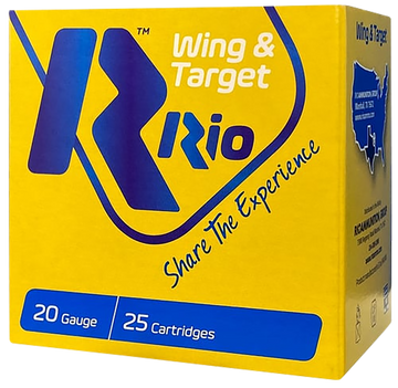 Rio Ammunition Wing & Target 20 Gauge 2.75" 7/8 oz #8 Shot - Box or Case