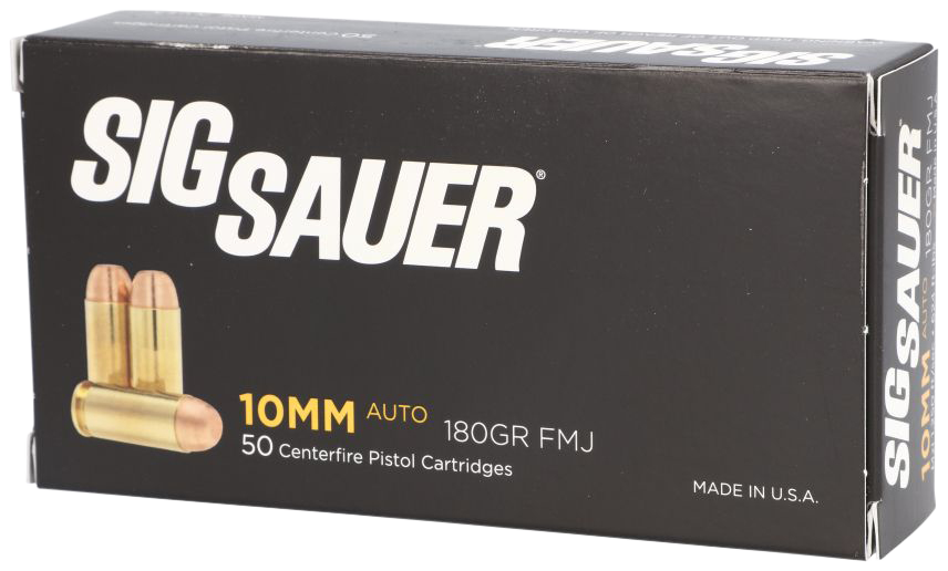 Sig Sauer Elite Ball 10mm Auto 180gr FMJ 50 Bx / 20 Cs - Box or Case