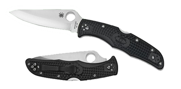 Spyderco C10PBK Endura 4 Lightweight 3.80" VG-10 Stainless Steel Drop Point FRN Black Handle Folding