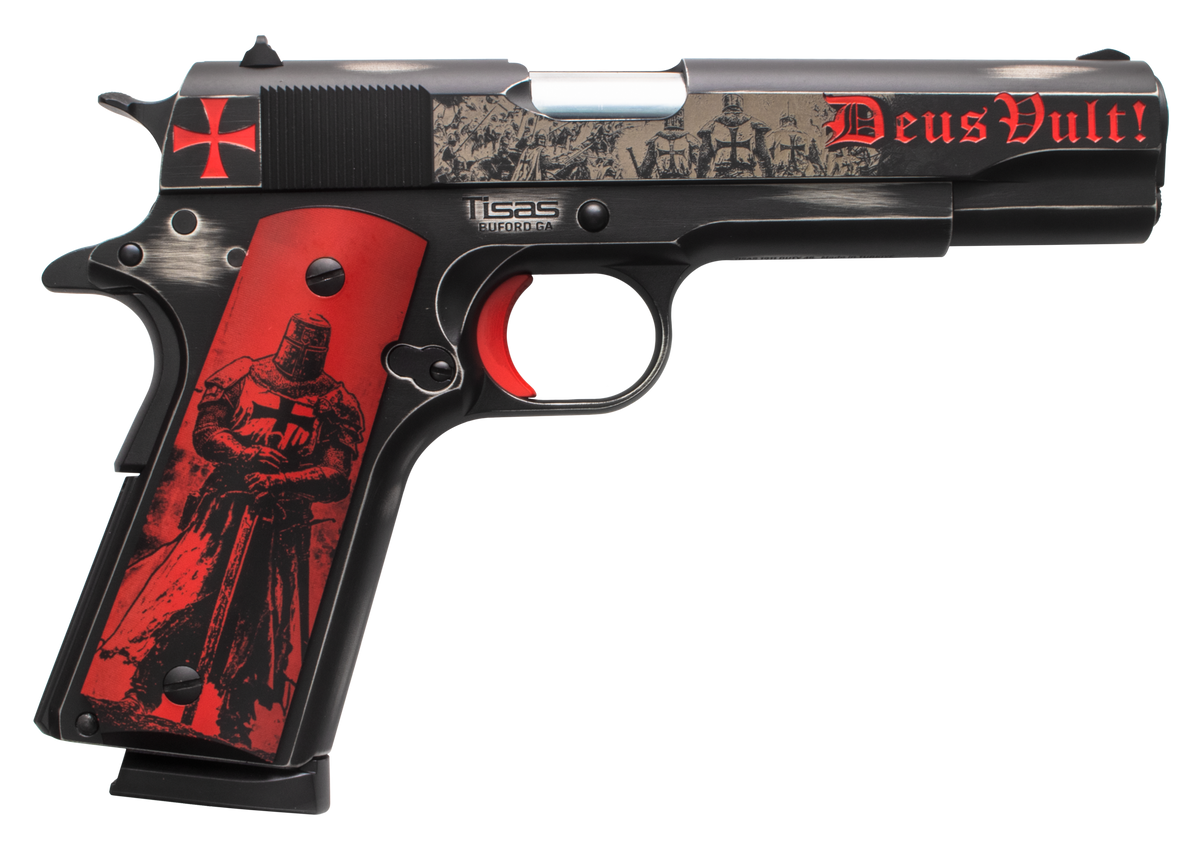 Tisas Arms 1911 Crusader 45 ACP 5" 7+1 Semi-Auto Pistol - Distressed Graphite Cerakote