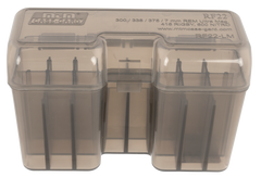 MTM Case-Gard RF-22 SM 22rd Clear Smoke Small Polypropylene Flip-Top Rifle Ammo Box