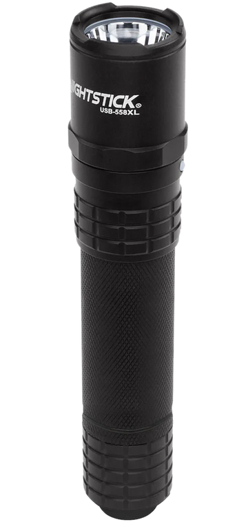 Bayco Nightstick USB558XL USB Tactical Flashlight 1100 Lumens White LED Black Anodized