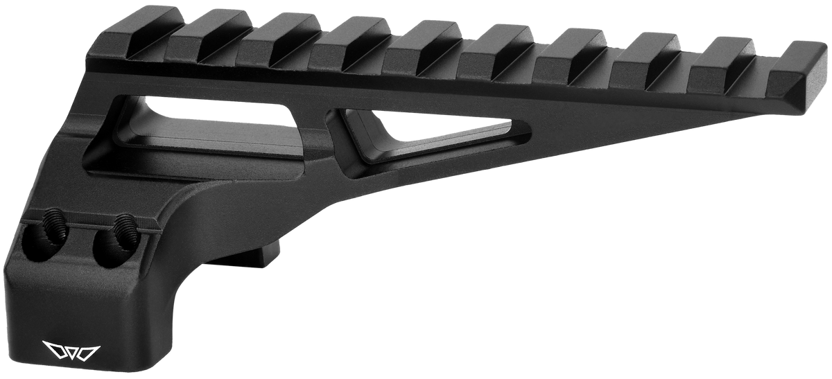 Warne 7861M Diving Board Mount 35mm Picatinny Rail - Black Aluminum