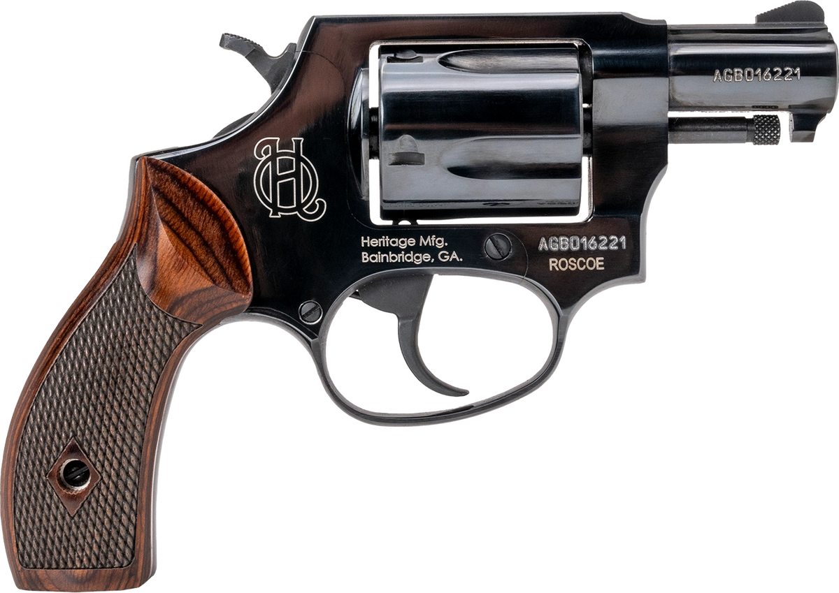 Heritage Mfg Roscoe 38 Special +P 2" 5-Rd DA/SA Revolver - Black/Wood