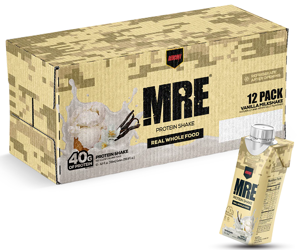 Redcon1 MRE Ready to Drink Vanilla Milkshake 14 oz - 12 Pack