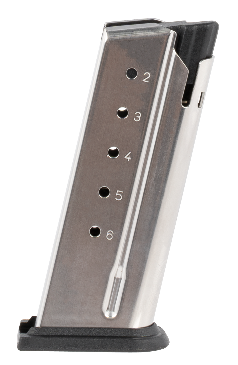 Springfield Armory XD-S 40 S&W 6rd Stainless Steel Magazine - Silver