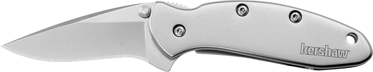 Kershaw Chive 1600 1.90" Folding Drop Point Plain 420HC - Bead Blasted Stainless