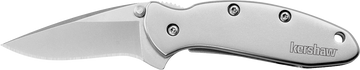 Kershaw Chive 1600 1.90" Folding Drop Point Plain 420HC - Bead Blasted Stainless