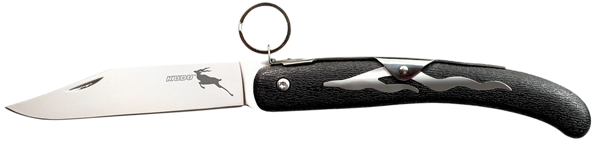 Cold Steel CS20KK Kudu 4.25" Folding Plain Mirror Polished 5Cr15MoV SS Black Woodgrain Zy-Ex Handle