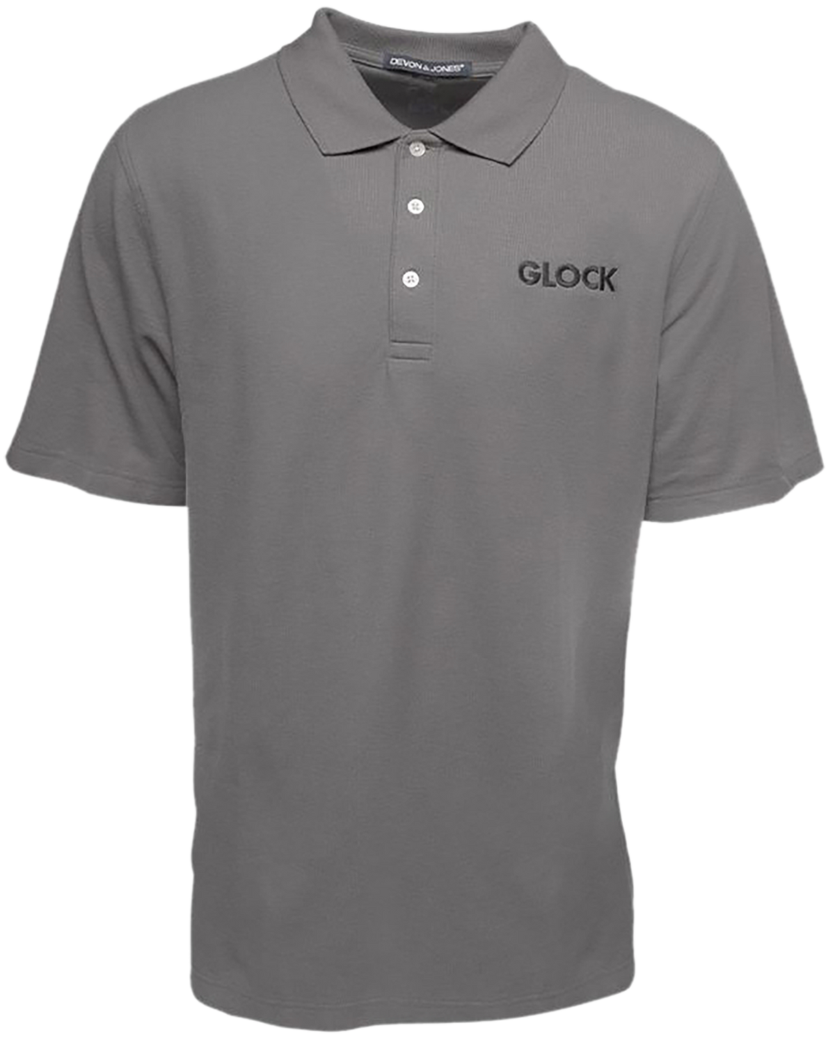 Glock Classic Polo Gray Cotton Short Sleeve Small