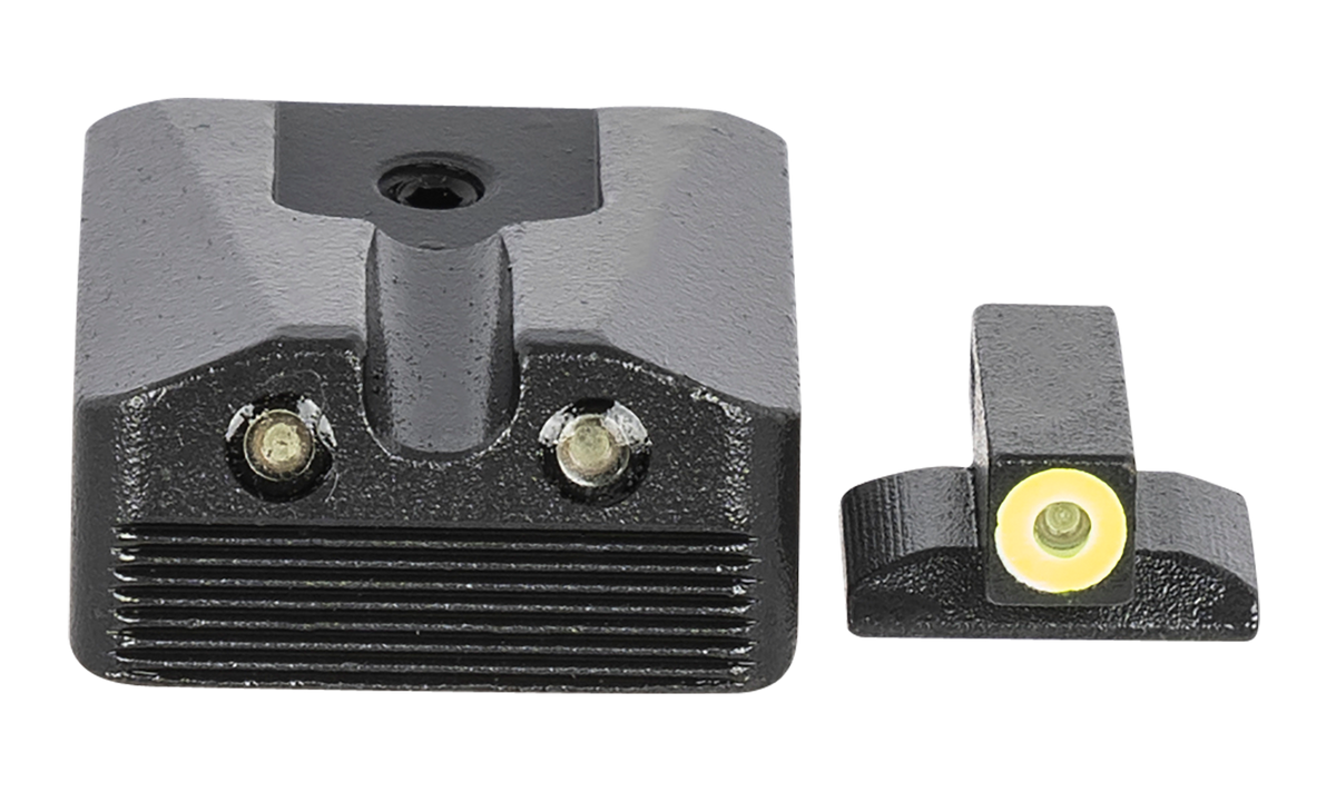 Meprolight Hyper-Bright Green Tritium Yellow Outline Fixed Sight - Kimber 1911 Wedge