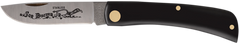 Case Sod Buster Jr 2.80" Skinner Plain Folding Knife - Black Synthetic Handle