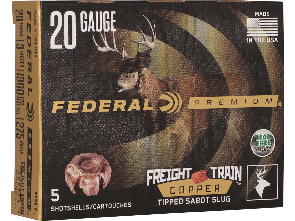 Federal Premium Freight Train 20 Gauge 3" 275gr Copper Sabot Slug - Box or Case