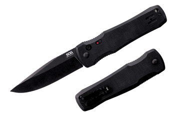 S.O.G Spec Elite Auto II 3.5" AUS-10A Black PVD G10 Automatic Folding Knife