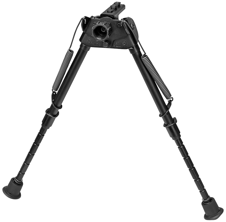 Harris S-LMM-LOK Swivel Bipod M-LOK 9-13" Rubber Feet - Black Steel/Aluminum