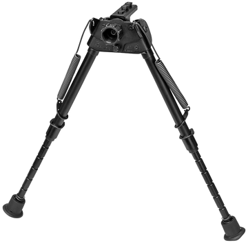 Harris S-LMM-LOK Swivel Bipod M-LOK 9-13" Rubber Feet - Black Steel/Aluminum