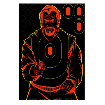 Birchwood Casey Shoot-N-C 12"x18" Bad Guy Silhouette Reactive Target 5 Pack