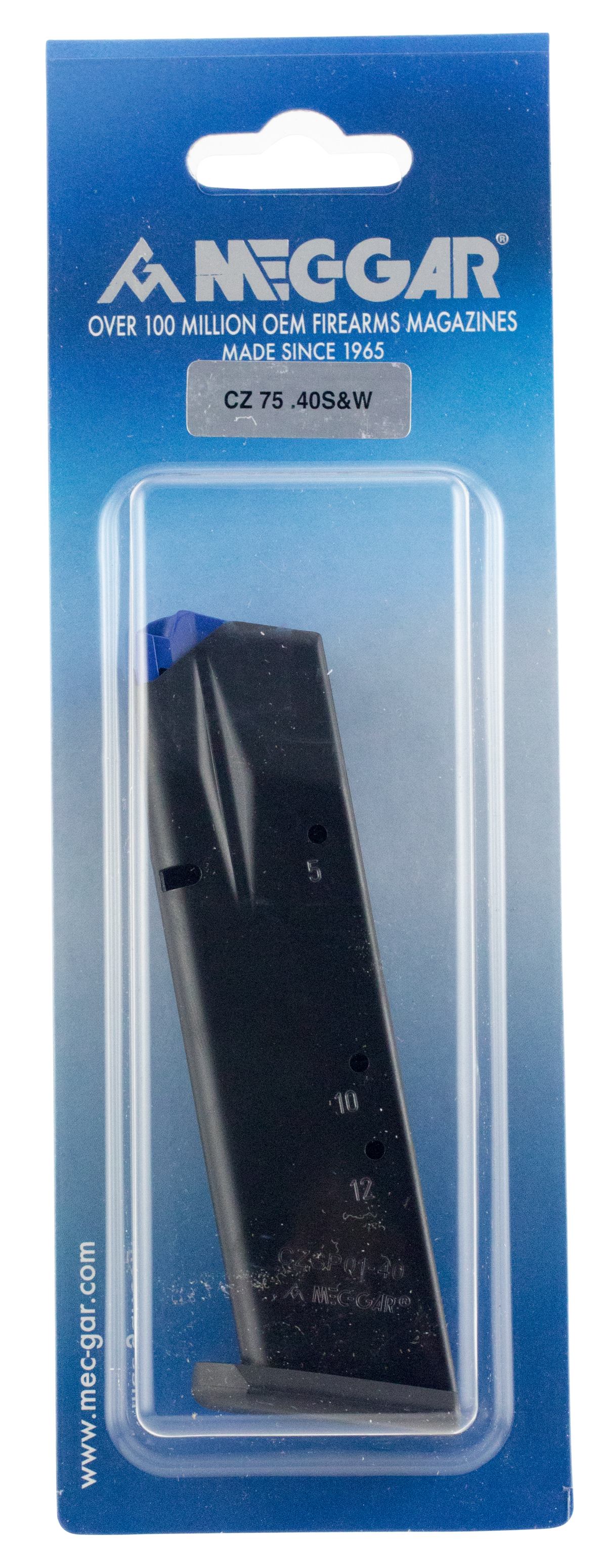 Mec-Gar CZ 75B / SP-01 / Shadow 2 .40 S&W 12rd Blued Anti-Friction Magazine