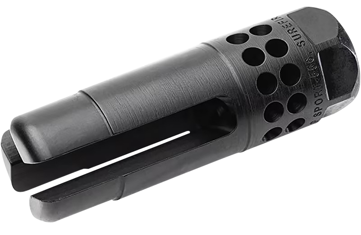 Surefire Warcomp Sport 7.62mm NATO 5/8x24 3-Prong Flash Hider - DLC Stainless Steel