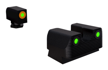 Rival Arms RA2A231G Night Sights for Glock 42/43/43X/48 Green Tritium Orange Outline Front / Black Outline Rear