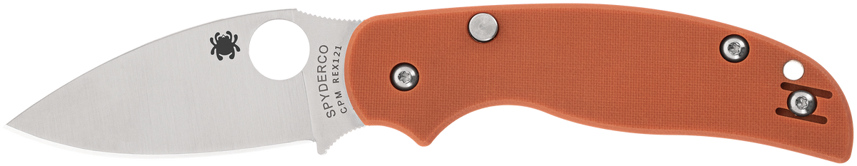 Spyderco Sage 6 3" CPM REX 121 Burnt Orange G-10 Folding Knife - Alzheimer's