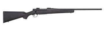 Mossberg Patriot Carbine 300 Win Mag 20" 5+1 Bolt-Action Rifle - Matte Blued Threaded Bull Barrel, Black Synthetic Stock