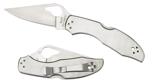 Spyderco BY04P2 Byrd Meadowlark 2 2.93" 8Cr13MoV Clip Point Plain Folding Knife