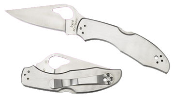 Spyderco BY04P2 Byrd Meadowlark 2 2.93" 8Cr13MoV Clip Point Plain Folding Knife