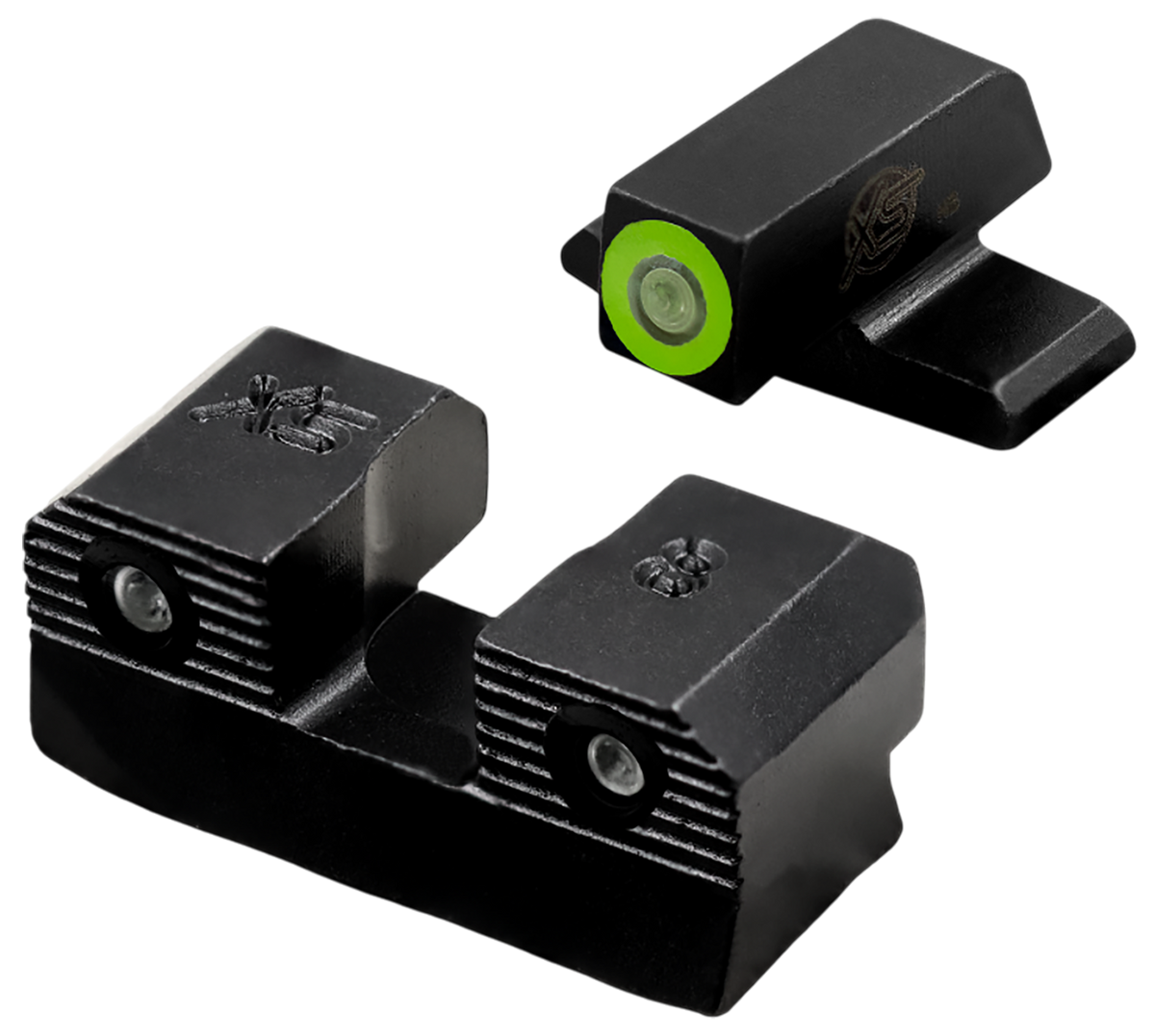 XS Sights R3D 2.0 Night Sight Set for Sig/Springfield/FN 509 - Green Tritium Front / Black Oxide Frame