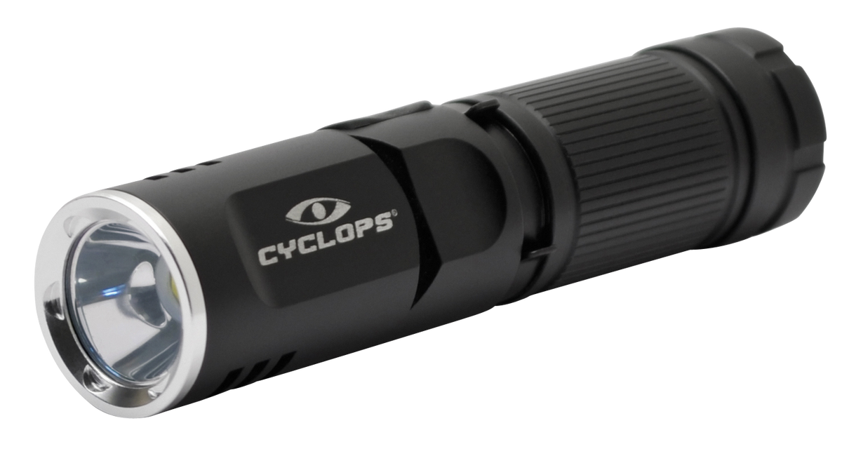 Cyclops FLX400 160/400 Lumen Rechargeable LED Flashlight - Black Anodized