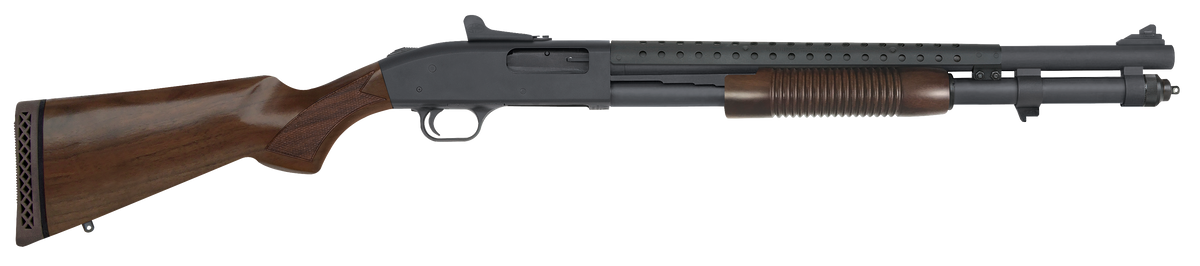 Mossberg 590A1 Retrograde 12 Gauge 3" 8+1 20" Pump-Action Shotgun - Ghost Ring Sight, Walnut Stock
