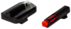 HiViz GLFD21 FastDot H3 Sight Set for Glock Red Fiber Optic Front / Green Tritium Rear