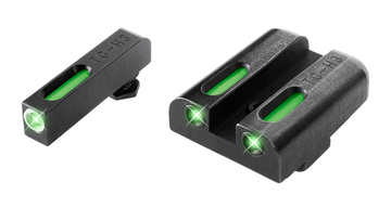 TruGlo TFX Glock 20/21/25/29/30/31/32/37/40/41 High Set Tritium/Fiber Optic Night Sights - Black Nitride