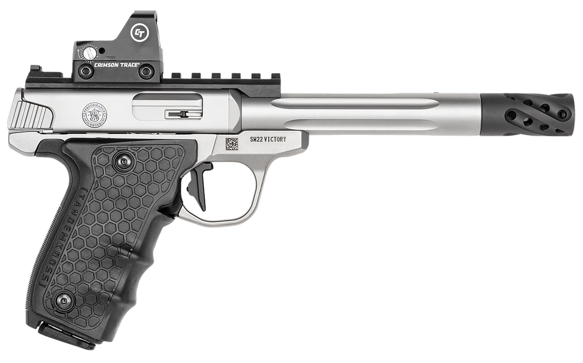 Smith & Wesson 12079 Performance Center SW22 Victory Target 22 LR 6" 10+1 SAO Pistol w/Red Dot