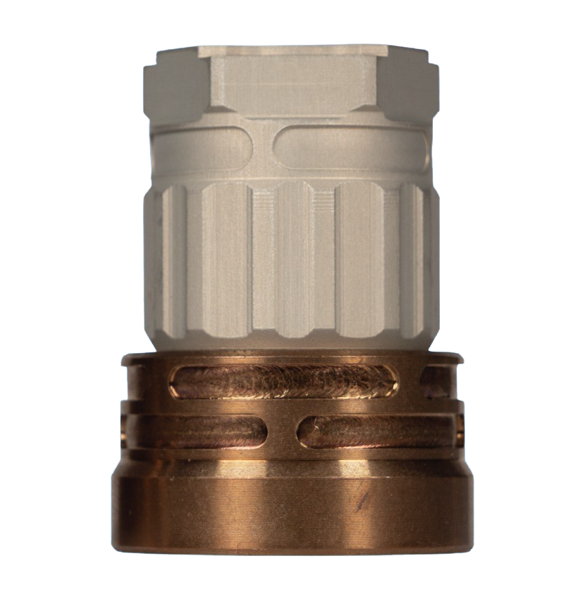 Q LLC Erect9r Three-Way Tri-Lug Mount 9mm Aluminum/Stainless Steel Clear Hardcoat Anodized