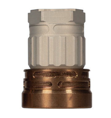 Q LLC Erect9r Three-Way Tri-Lug Mount 9mm Aluminum/Stainless Steel Clear Hardcoat Anodized