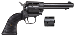 Heritage Mfg Rough Rider 22 LR/22 WMR 4.75" 6-Shot SAO Revolver - Black Polymer Grip - Black Satin