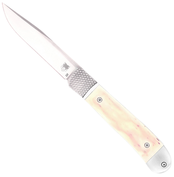CobraTec Knives Trapper Hidden Release 3.12" OTF Drop Point Plain D2 Steel White Bone Handle