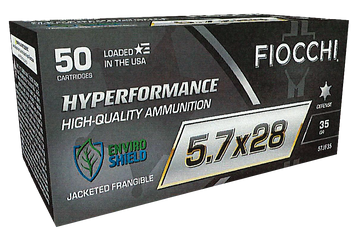 Fiocchi Hyperformance 5.7x28mm 35gr Jacketed Frangeable 50 Rd/Box - Box or Case
