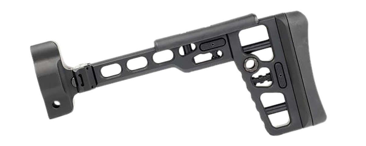 Samson S.A.S Folding Stock with MP5 End Cap - Black Aluminum