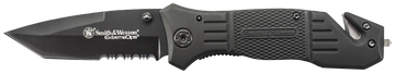 Smith & Wesson Knives Extreme Ops 3.30" Tanto Part Serrated Folding Knife
