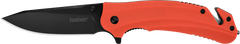 Kershaw 8650 Barricade 3.5" Folding Drop Point Plain Black Oxide Orange GFN